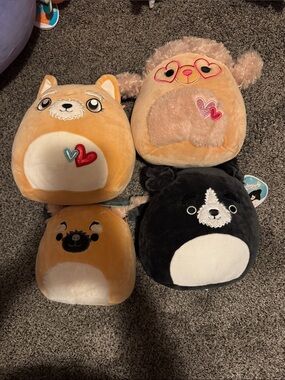 Squishmallows Plush Pet Collection - Tan, Black & Pink Accents